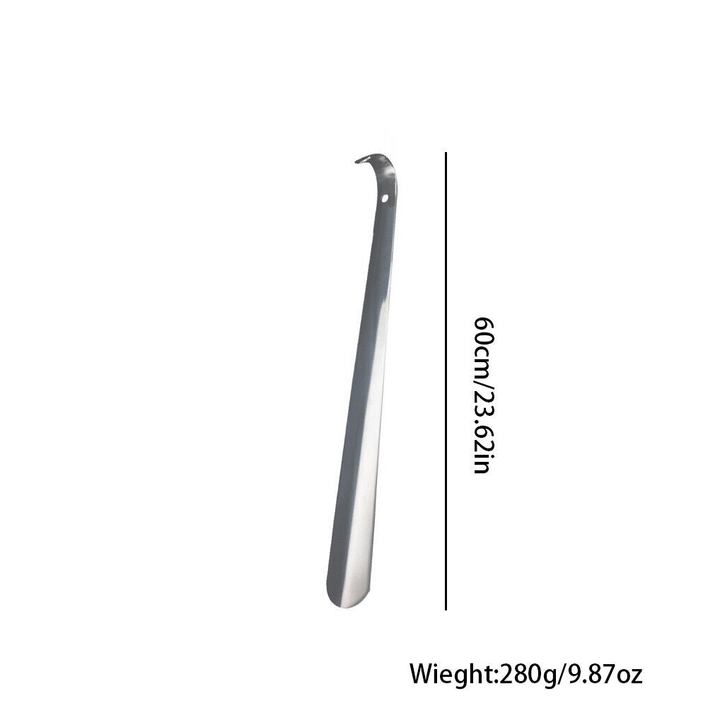 US 22" Extra Long Handle Shoe Horn Stainless Steel Metal Shoes Remover Shoehorn