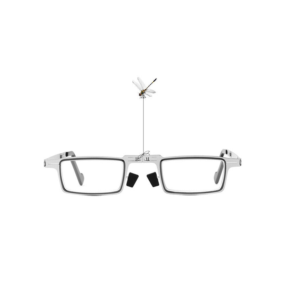 US 2-4Pairs Foldable Light Titanium Material Screwless Anti-Blue Reading Glasses