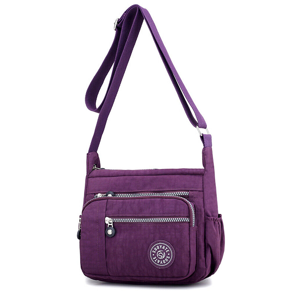 US Women's Multi Pocket Crossbody Shoulder Bag Casual Travel Handbag Waterproof
