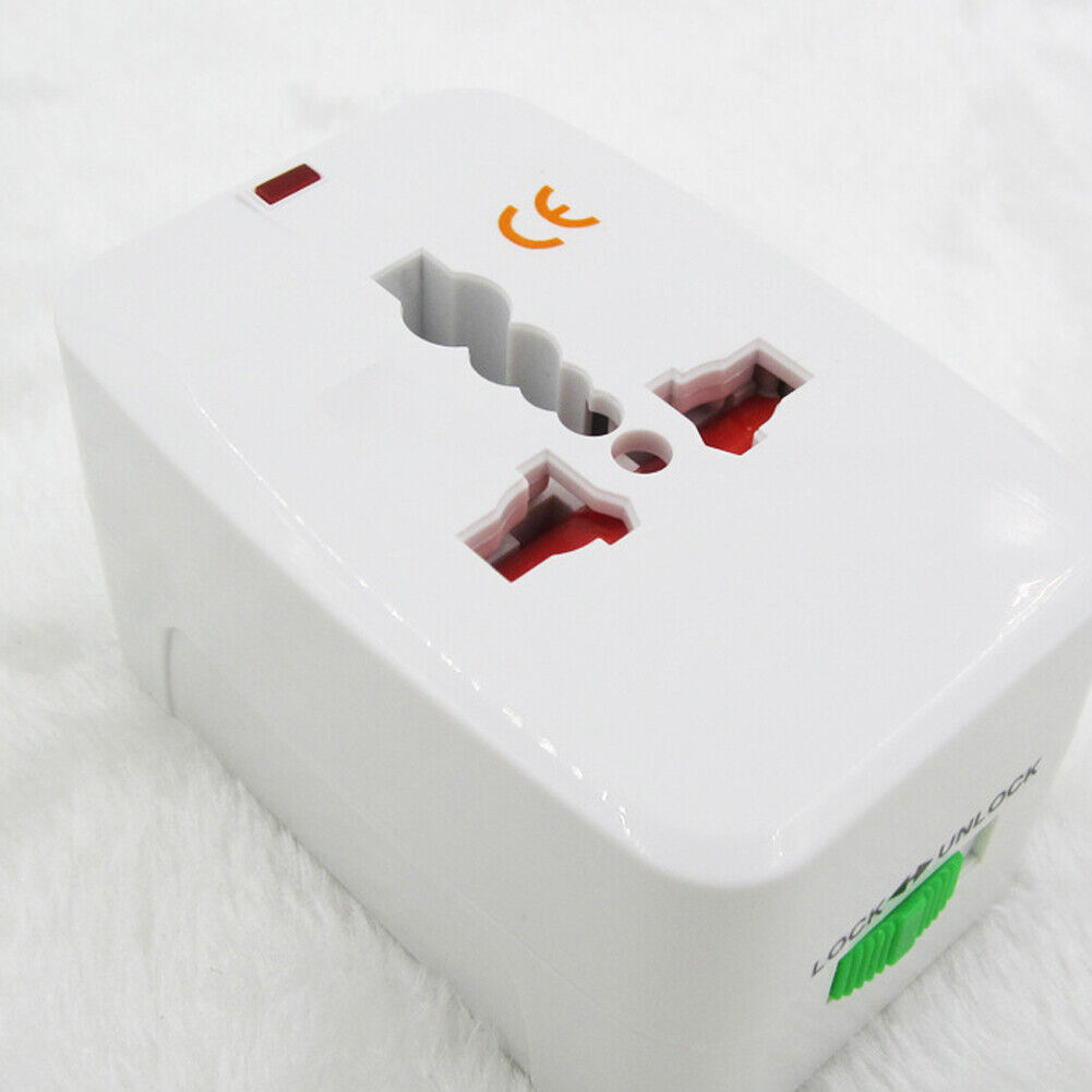 US 1-2 Pc Universal Plug Adapter Mobile Quick Charger Travel Light Weight Outlet