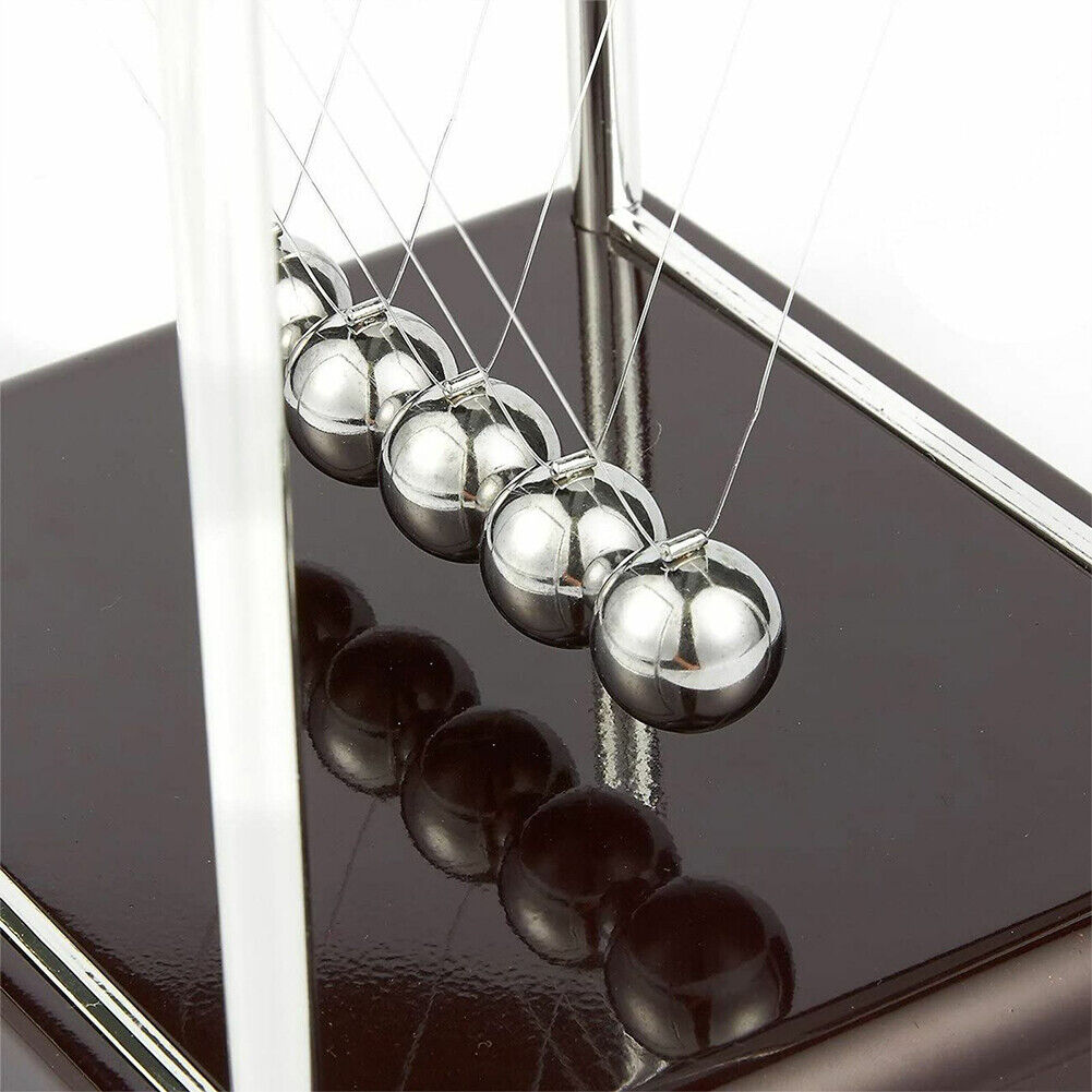 US 1-2 Pack Finetons Cradle Pendulum Motion Desk Swinging Kinetic Balls 7 x 6 In