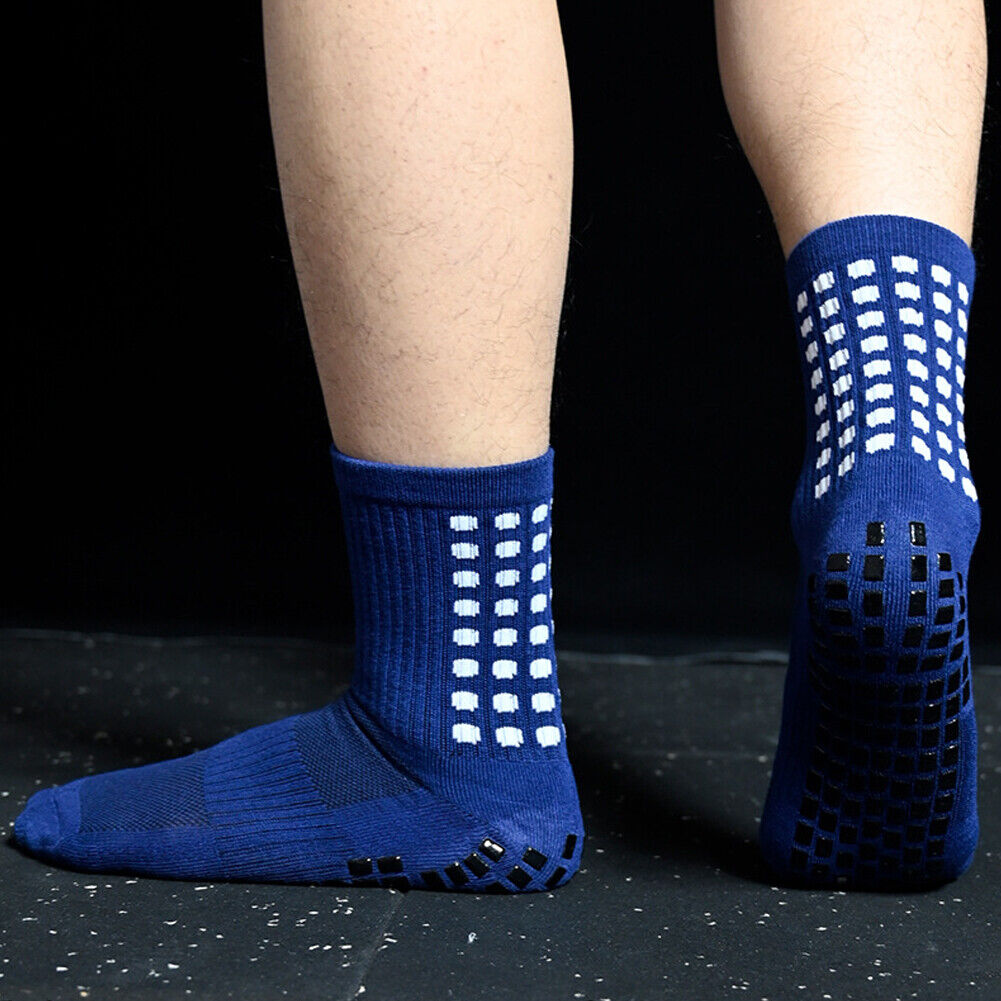 US 3-6 Pairs Sport Socks Anti Slip W/Grip Soccer Boy Football Basketball Sock