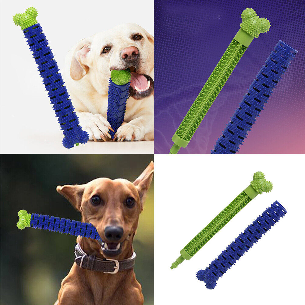 US 1-2 Pc Chew Toy Dog Puppy Toothbrush Molar Tooth Cleaning Brushing Instrument