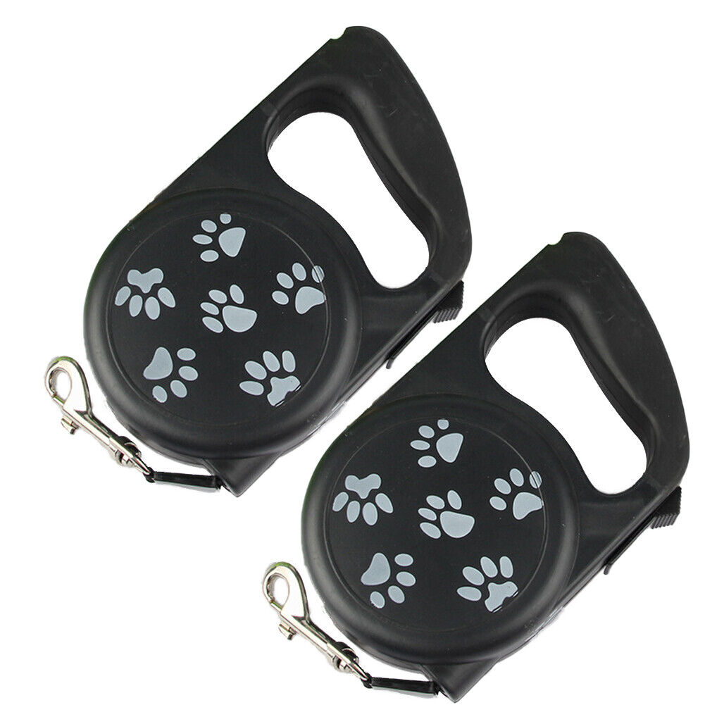 US 1-2 Retractable 26 Ft Dog Leash up to 66Lb Rope Cord Anti-Slip Handle Braking