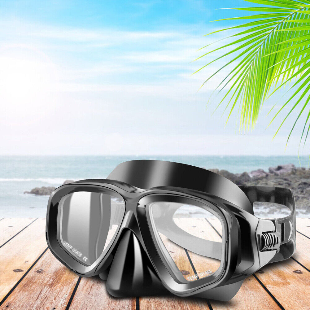 US 1~2 Pack Anti-Fog Scuba Diving Goggles Adult Swimming Mask Snorkel Nose Cover