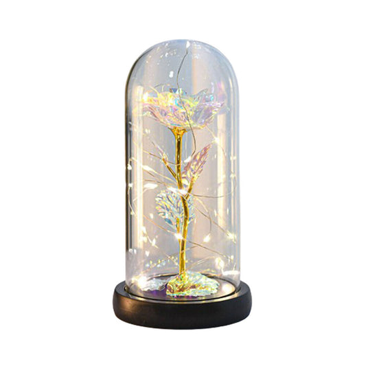 US Rose LED Light Glass Gifts for Wife Women Her Christmas Girlfriend Birthday