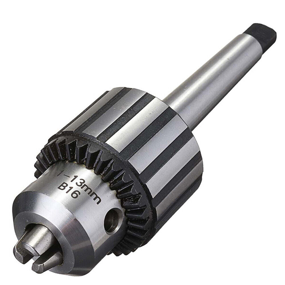 US Woodworking 1/2 Inch Diameter Drill Chuck with 2 Morse Taper Mount Mini Metal