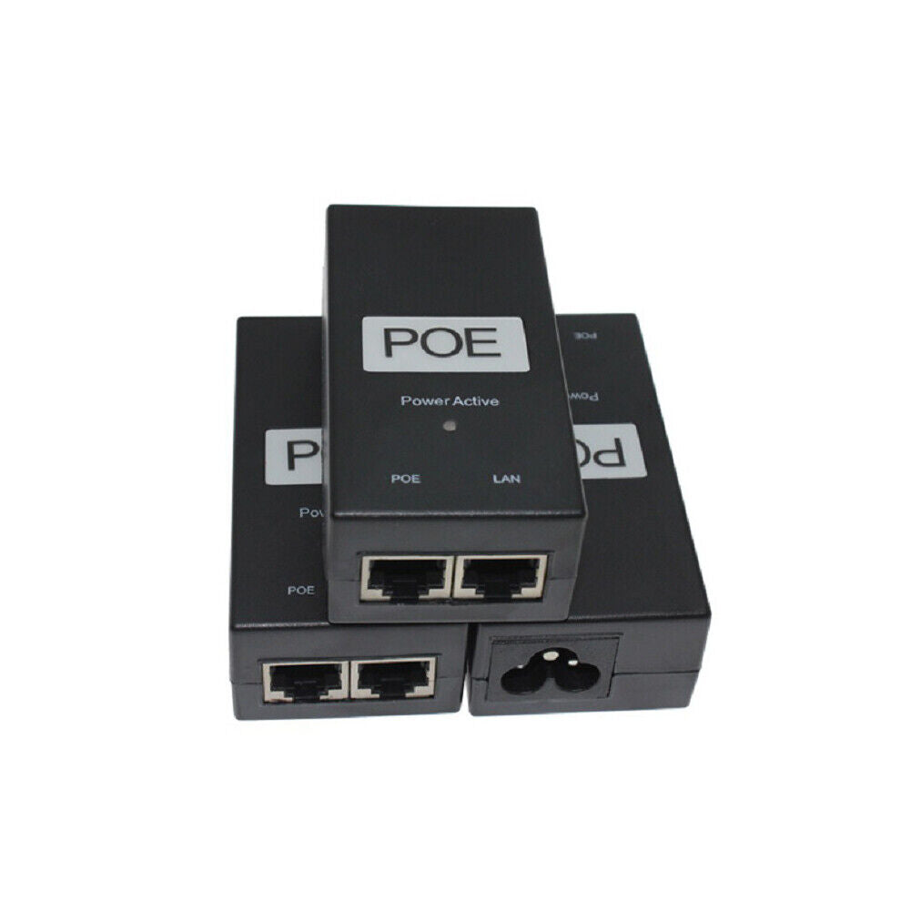 US POE Injector 48V 24W PowerOver Ethernet Adapter IP Phone Camera IEEE 802.3af