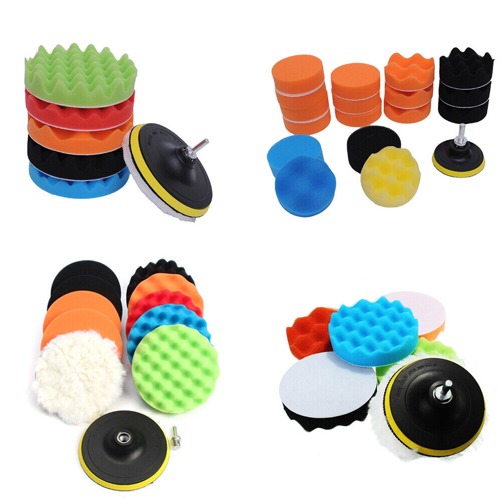 US 2-4 Pack 3 inch Car Polishing Buffing Pads for Drill Sponge Kit Set Waxing
