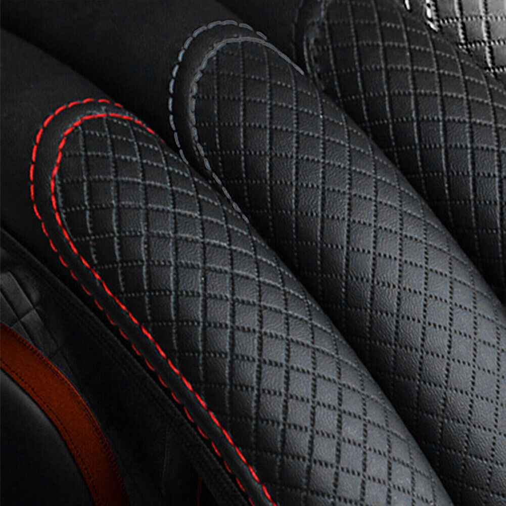 US 2-4Pc Leather Car Steering Wheel Cover 15 Inch 15'' Non-Slip Grip Protector