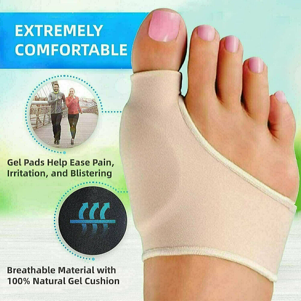 US 2-4Pairs Gel Bunion Corrector Toe Straightener Splint Protector Valgus Hallux