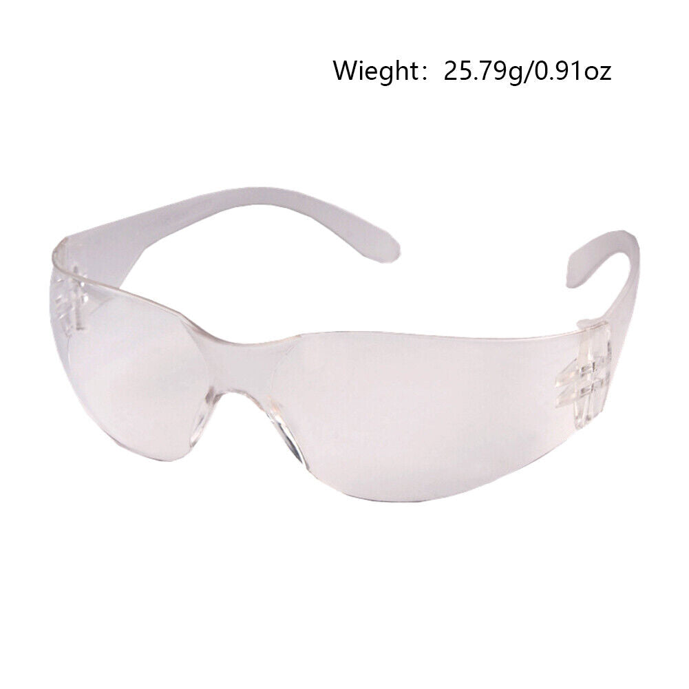 US 12 PAIR Protective Safety Glasses Clear Lens Work UV Lot of 12