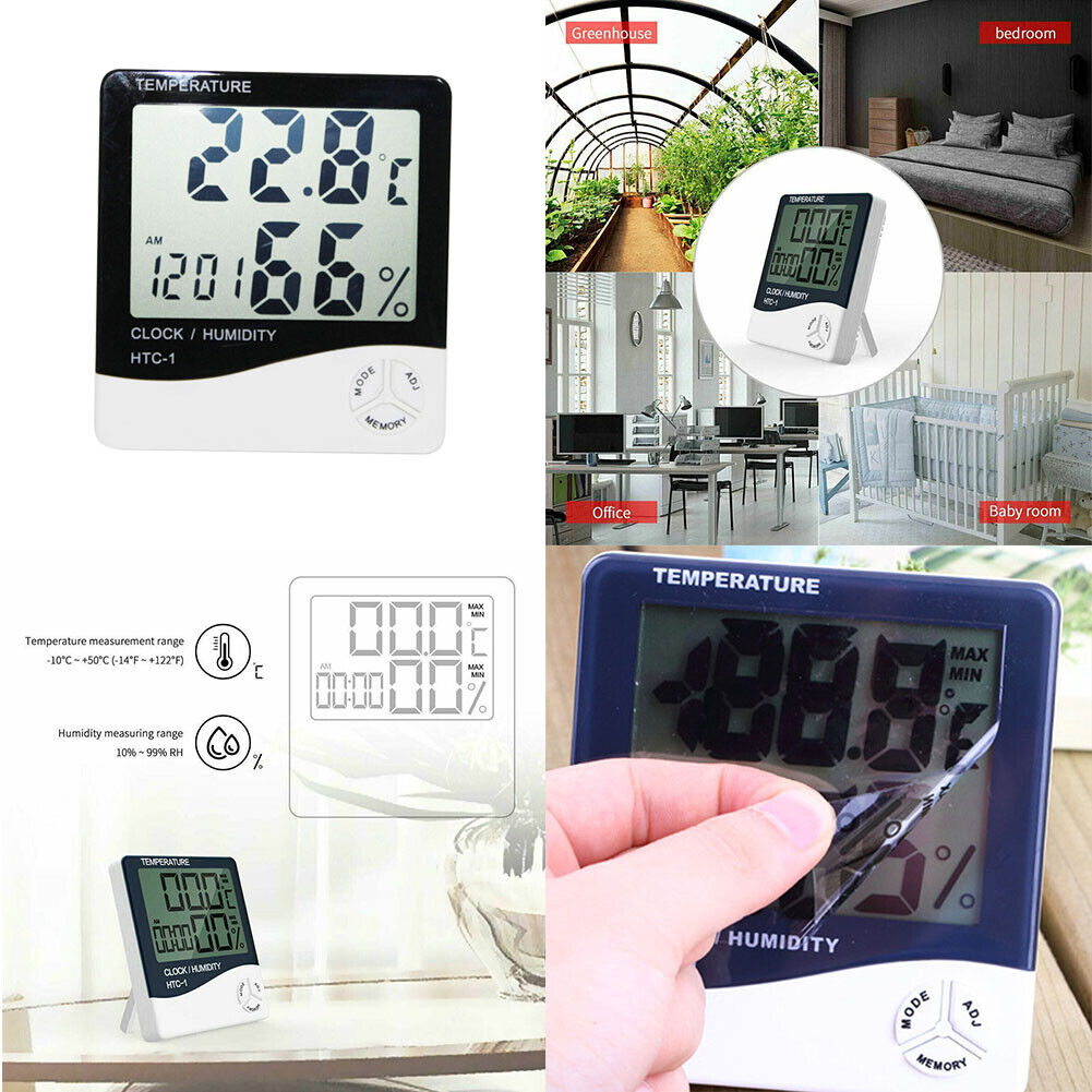 US 2-4 Pcs Digital LCD Thermometer Hygrometer Indoor Humidity Temperature Meter