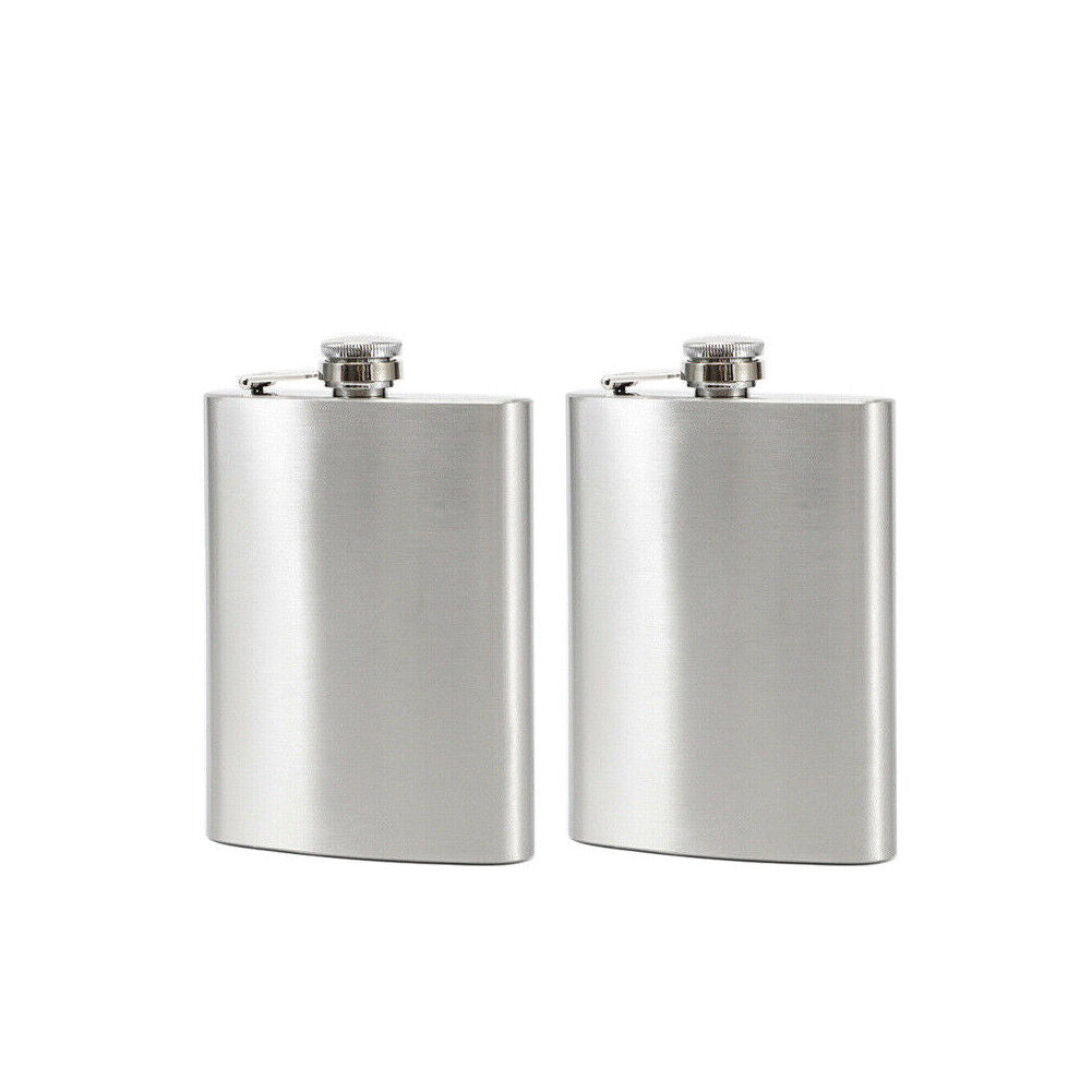 US 1-2 Pcs 7/10 Oz  Liquor Pocket Hip Flask Leak-Proof Drinking Stainless Steel