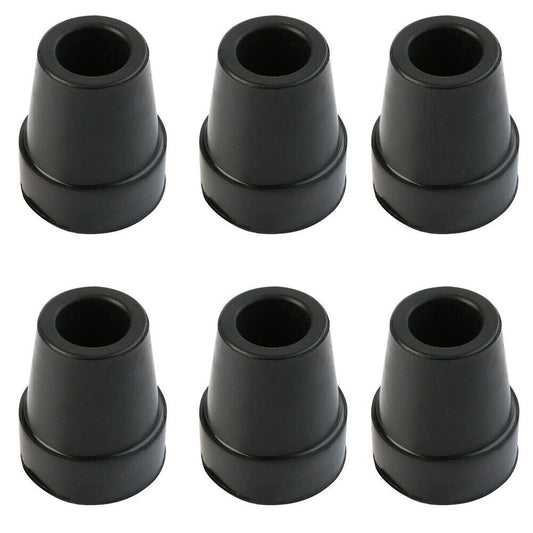 US 6-12 Pack 3/4" Black Rubber Replacement Tip Cap for Hiking Stick, Cane, Poles