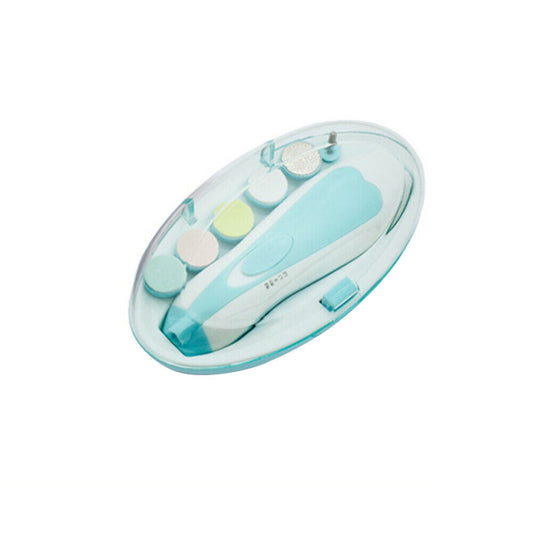 US 1-2 Pack Electric Baby Nail Trimmer Safe File Clipper Manicure Toe Care Set
