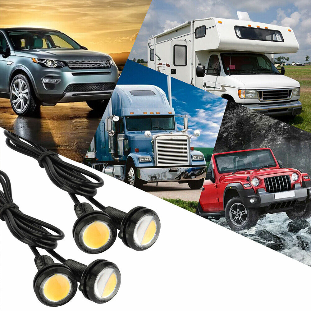 US 4-8 Pc LED Amber Grille Lights Kit Universal For Ford Truck SUV SVT Raptor