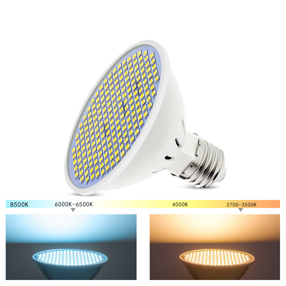 US 2-4 Pcs Led Grow Light Bulb Full Spectrum Plant Hydroponic Indoor Garden Lamp