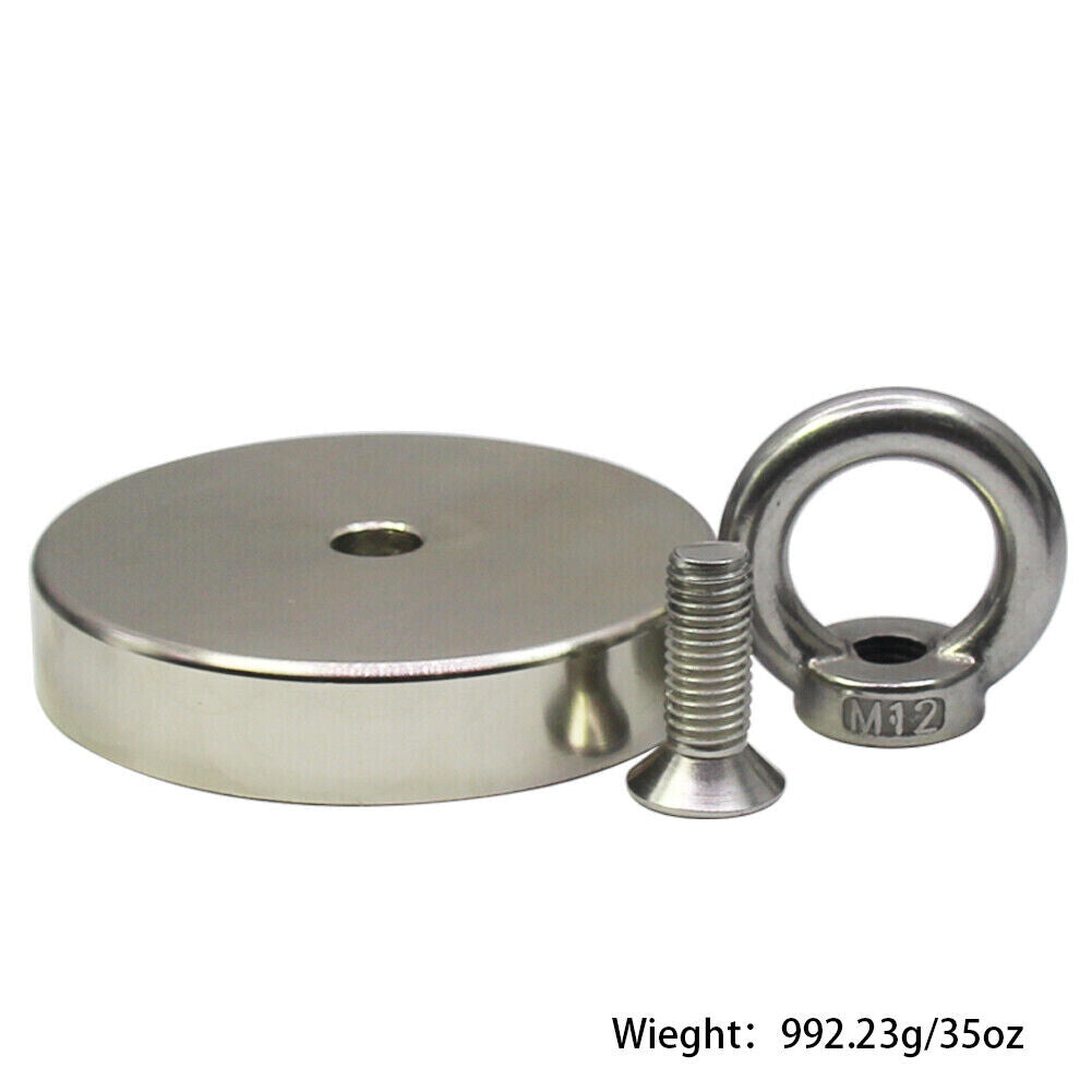 US FISHING MAGNET UPTO 2400 LBS PULL FORCE HEAVY DUTY STRONG NEODYMIUM MAGNET