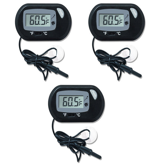 US 3-6 Pc LCD Aquarium Thermometer Digital Fish Tank Temperature Suction Cup
