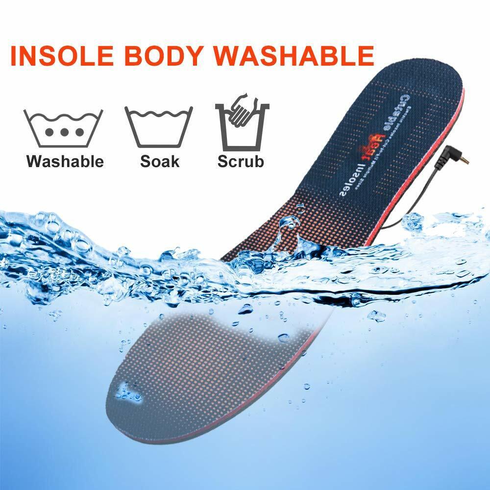 Rechargeable Adjustable Electric Insoles， Foot Warmers for Men Women Warm Feet