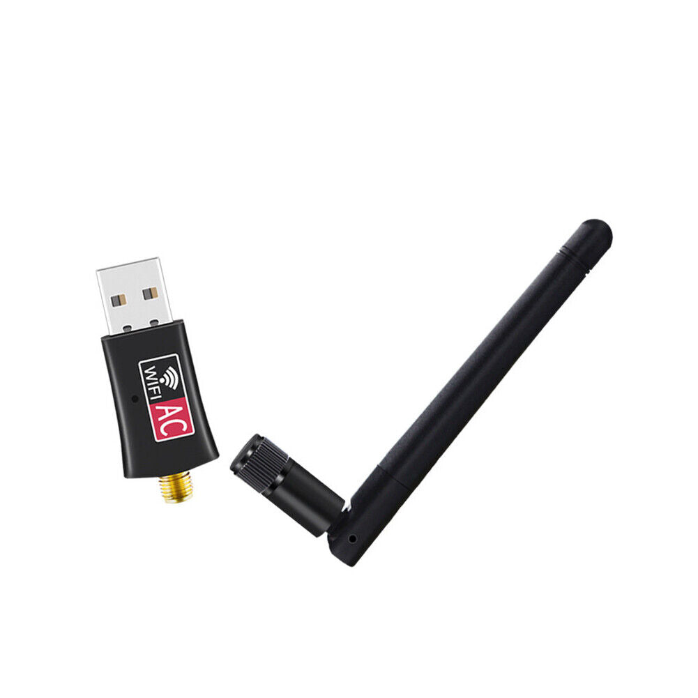 US USB WiFi Adapter Dual Band 600Mbps Signal Booster Range Extender Antenna