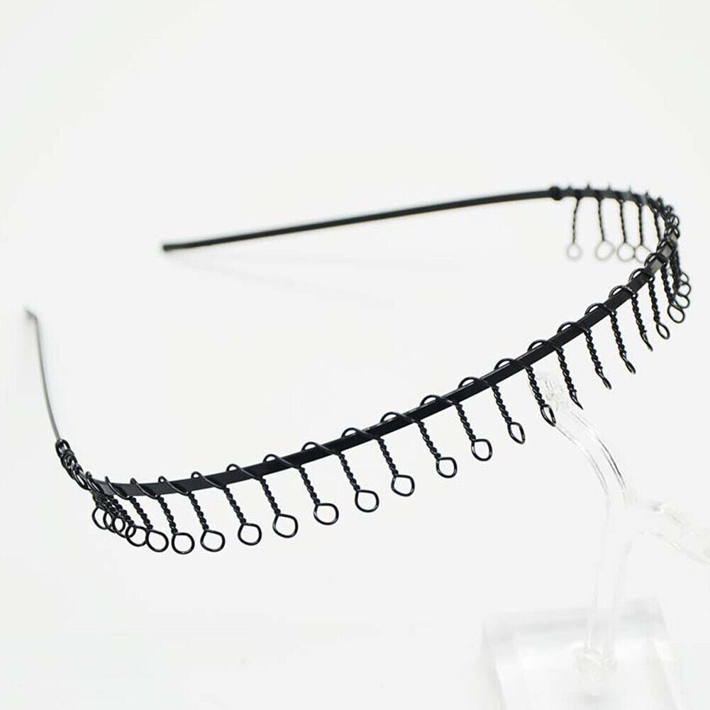US 10-20 Pack Unisex Hairband Comb Headband Metal Wire with Teeth