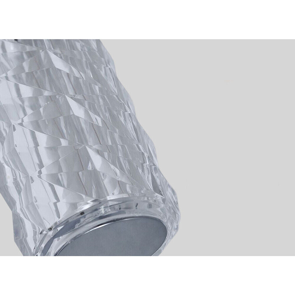 US 1-2 Pack LED Crystal Lamp Rose DiamondTouch Atmosphere Night Light for Bar