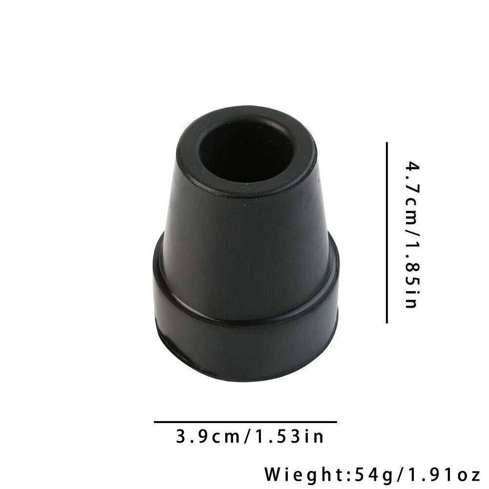 US 6-12 Pack 3/4" Black Rubber Replacement Tip Cap for Hiking Stick, Cane, Poles