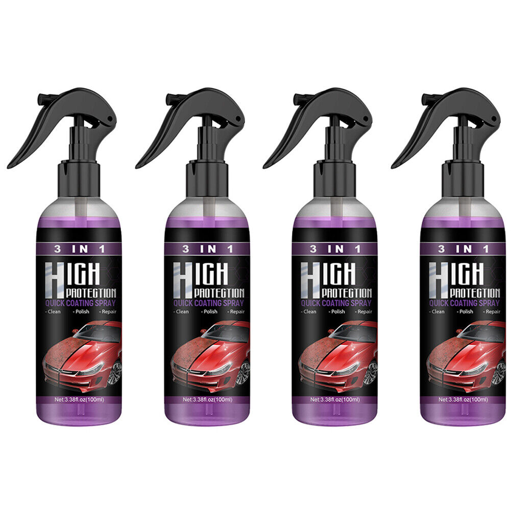 US 3 in 1 High Protection Quick Car Coat Ceramic Coating Spray Hydrophobic 100ML