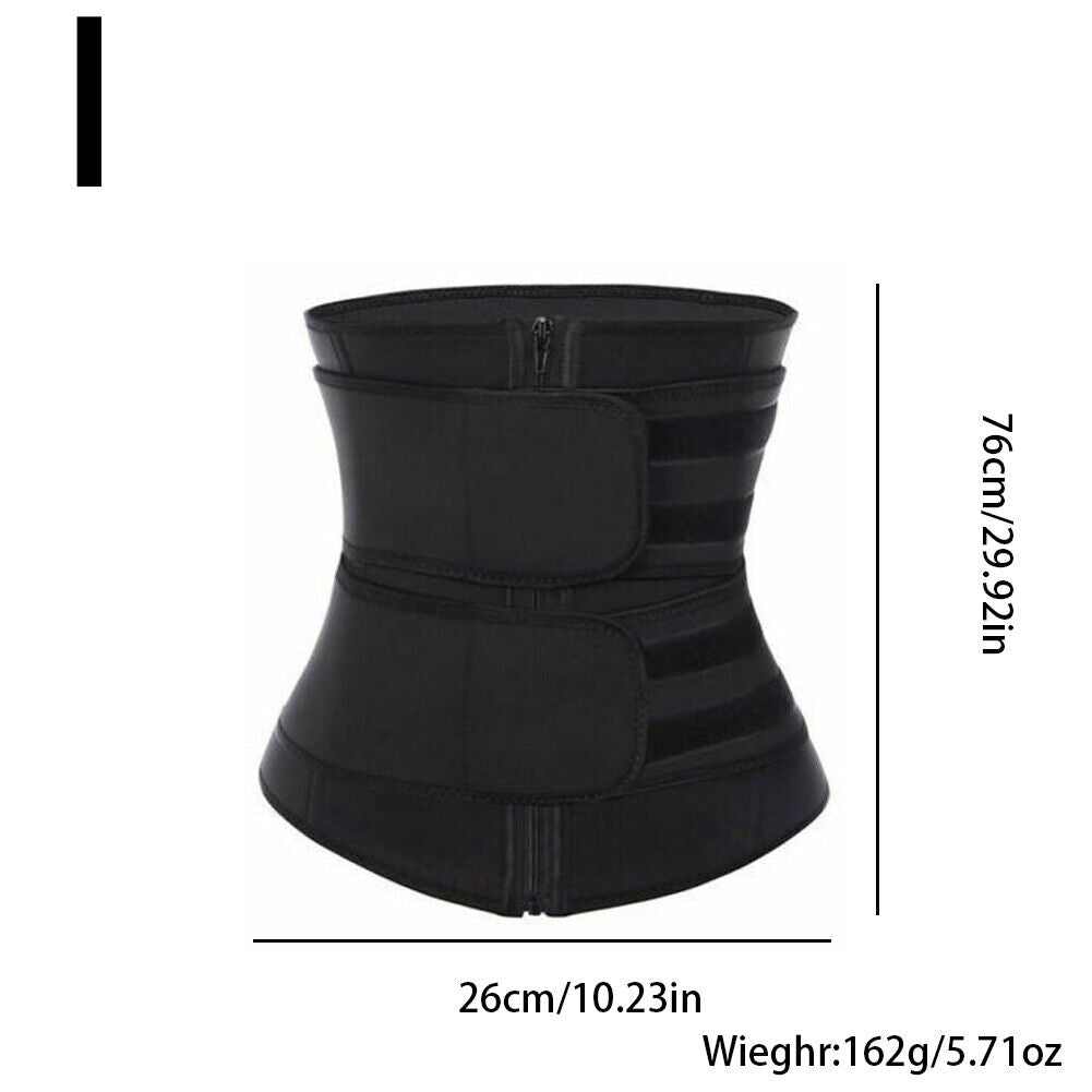US 2 Pack Waist Trainer Body Training Shaper Sweat Tummy Control Secure Girdle