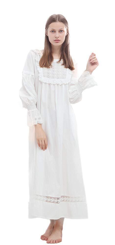 Women's Vintage Victorian Sleepwear Sleeveless/Short/Long Sleeve Sheer Nightgown