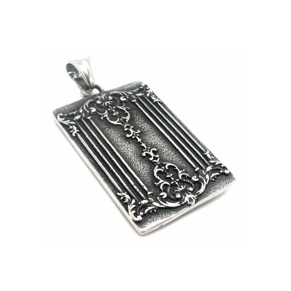 US 1-2 Pcs Gothic Retro Skull Lucky King Heart Poker Card Pendant Necklace Chain