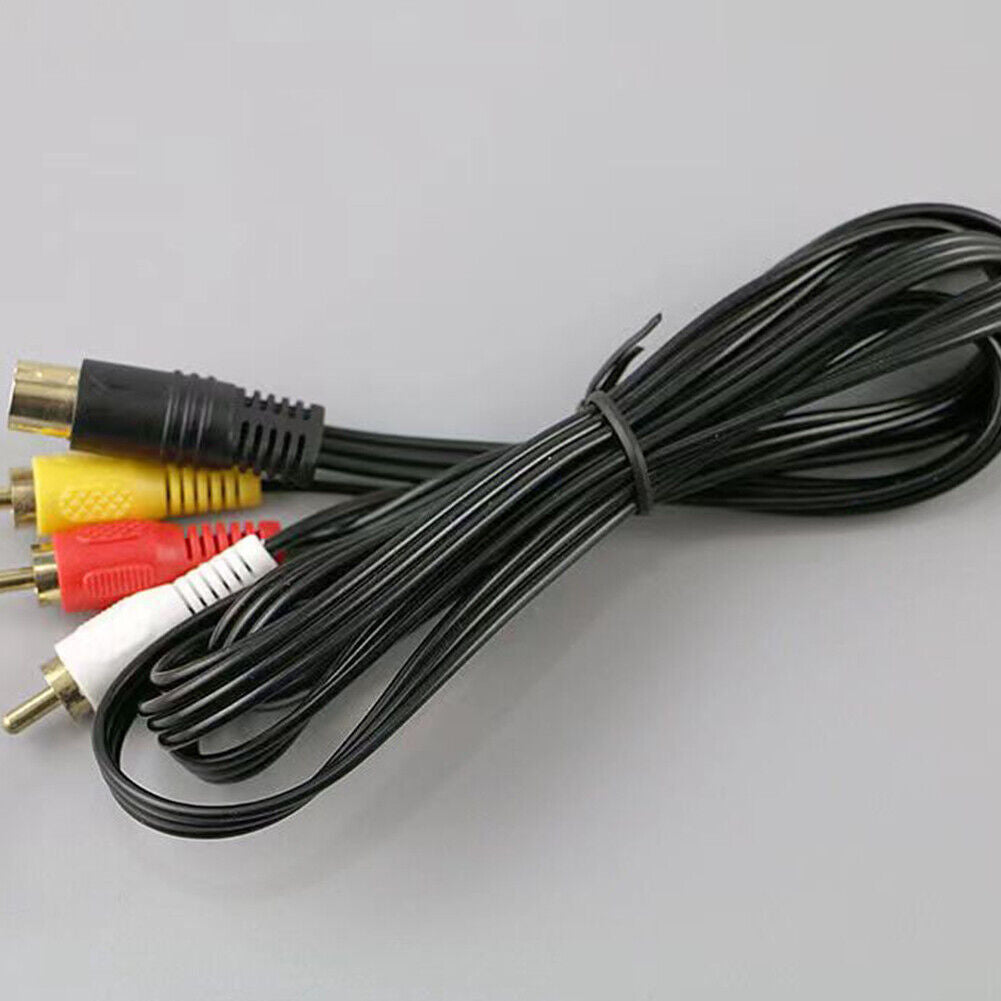 US 2-4 Pack 6FT Audio Video AV Composite Cable Cord for Sega Saturn RCA A/V