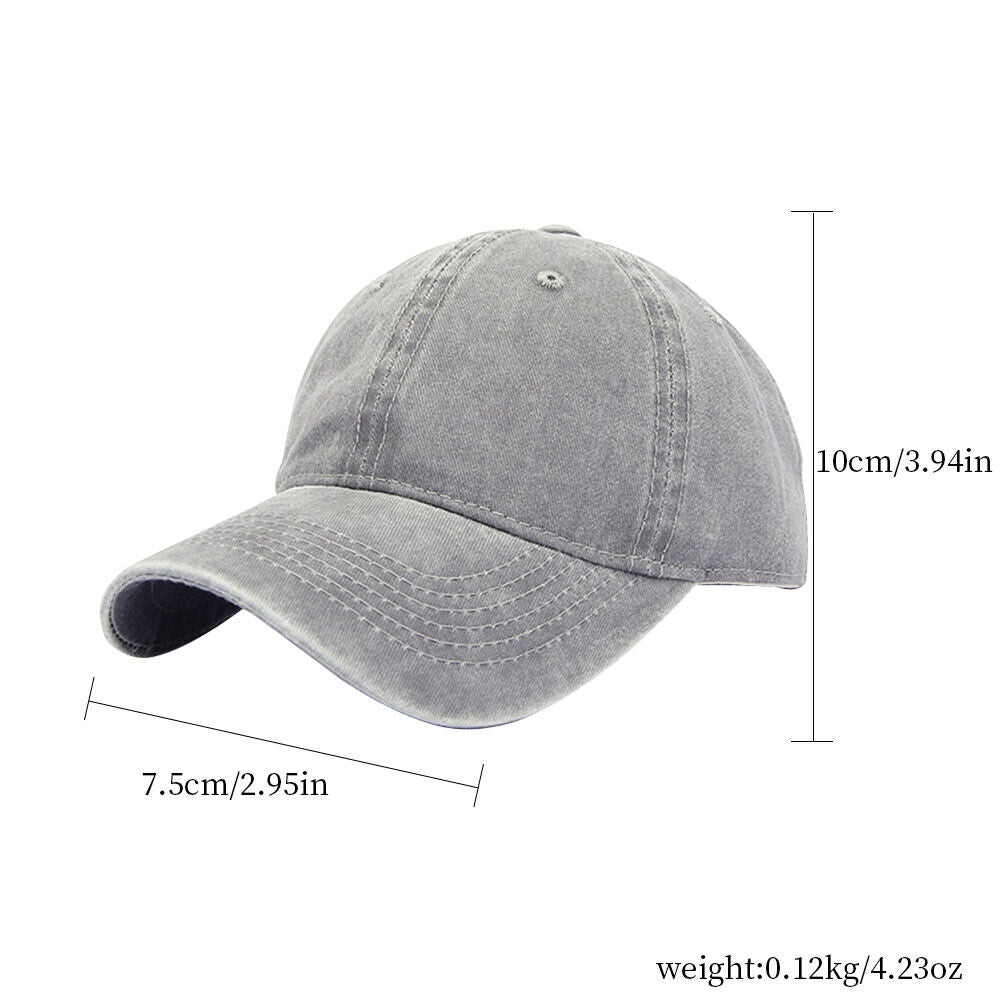 US 1-2 Pcs Classic Baseball Cap Low Profile Hats Adjustable Washed Effect Unisex