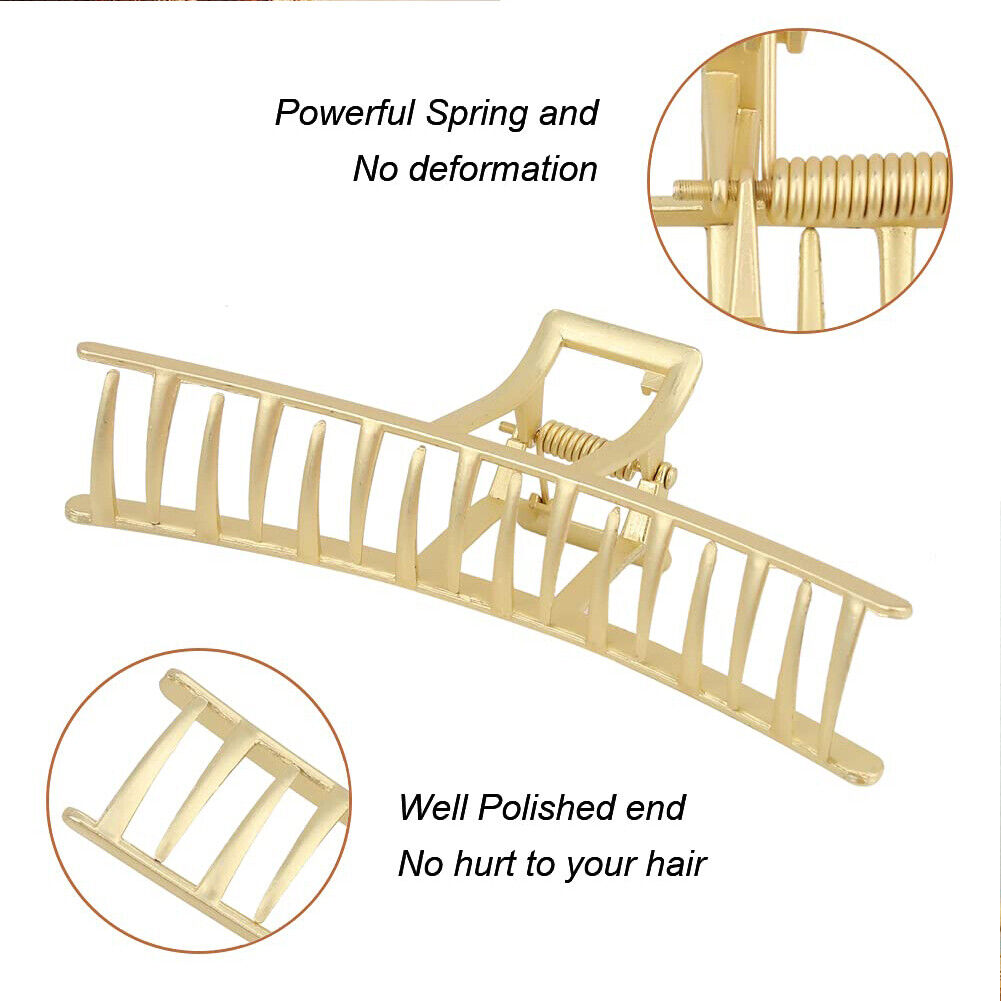 US 5-10 Pack Metal Jumbo Hair Claw Clip Large Strong Hold for Thick Hair Nonslip