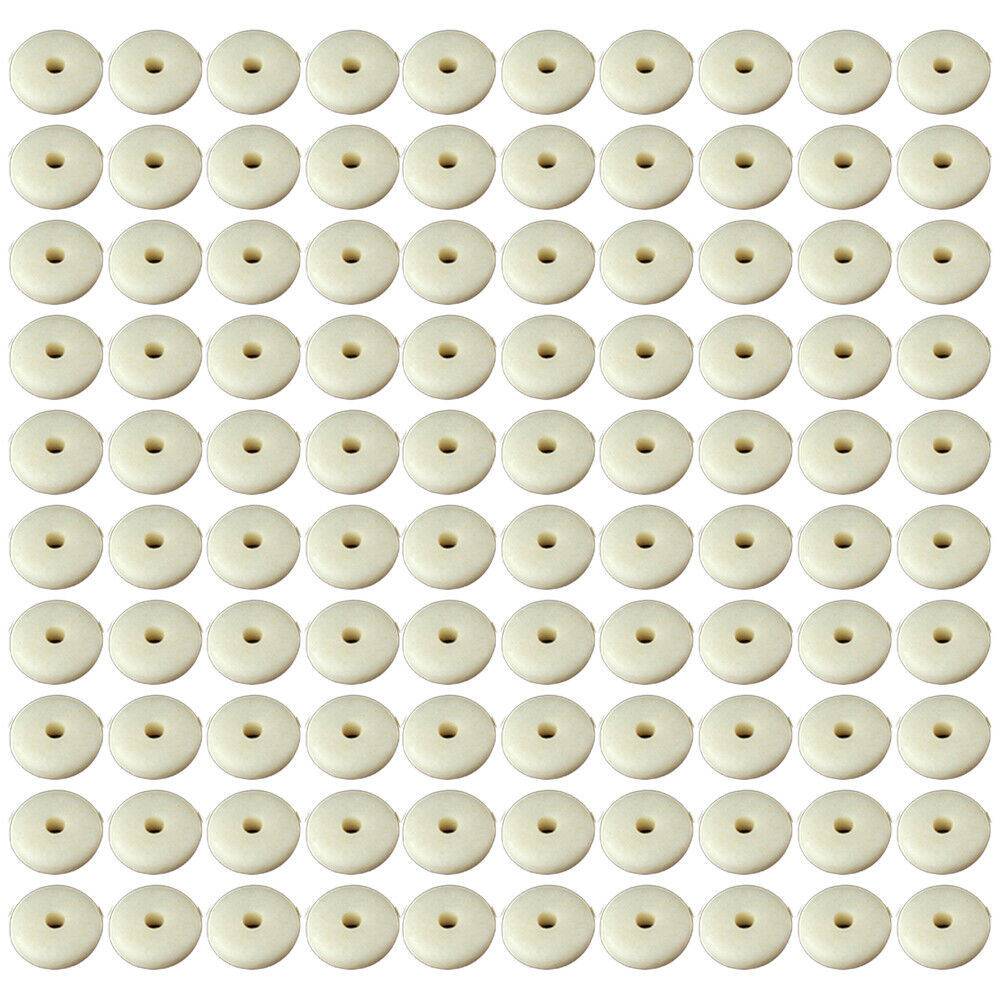US 100 Pack BoneBeads White/Off White Ox Flat Disc Rondelle Beads 3*8mm