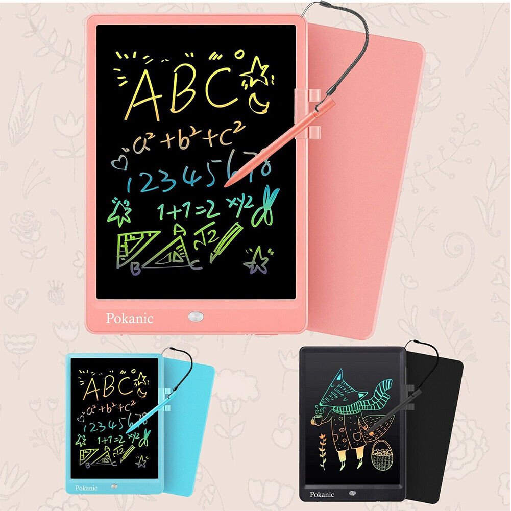 US 1-2 Pack 10 Inch LCD Kids Drawing Tablet Doodle Colorful Board Writing Toy