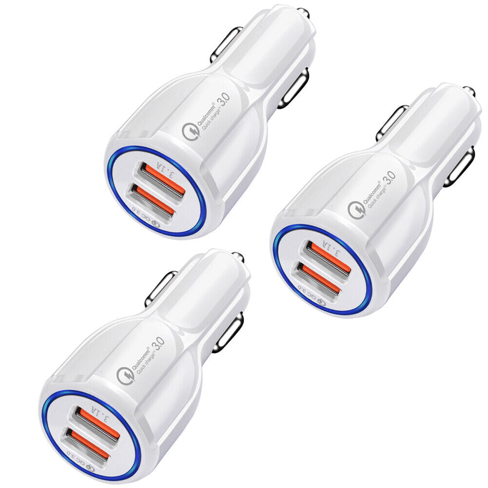 US 3-6 Pack 2 USB Port Fast Car Charger Adapter for iPhone Samsung Android Cell