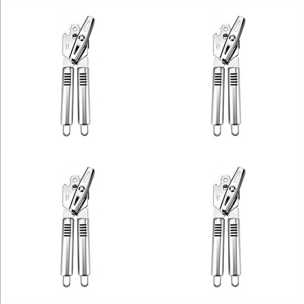 US 2-4 Pcs Can Opener 3-in-1 Kitchen Stainless Steel Heavy Duty Blades Chef Tool