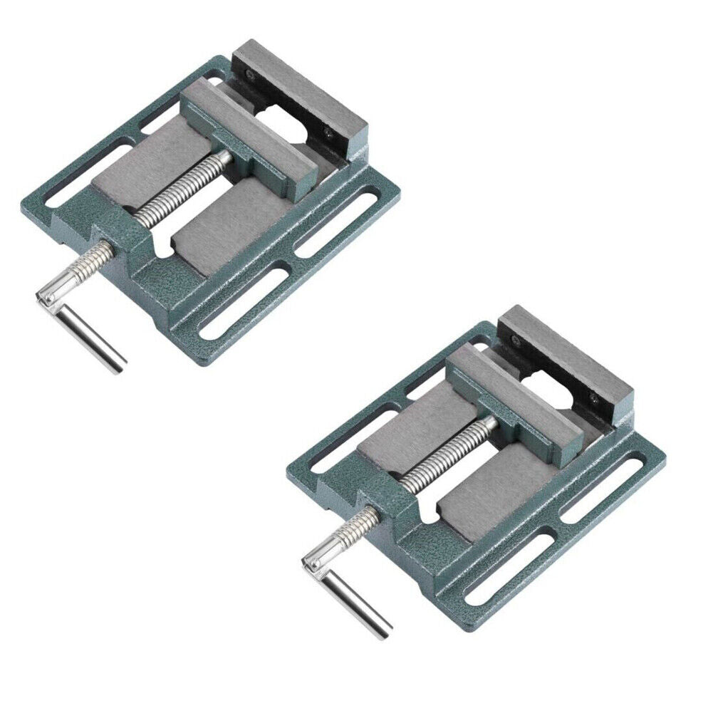 US 1-2 Pack Low Profile Drill Press Vise Heavy Duty Bench Drill Highly Accurate