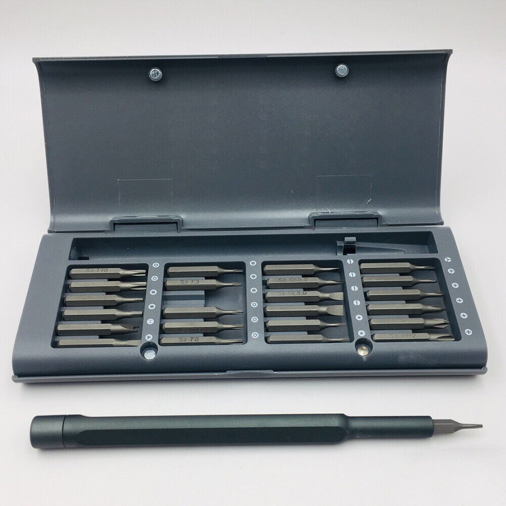 US 1-2 Set of 25-In-1 Precision Screwdriver Kit Aluminum Bit Repair Phones Fix