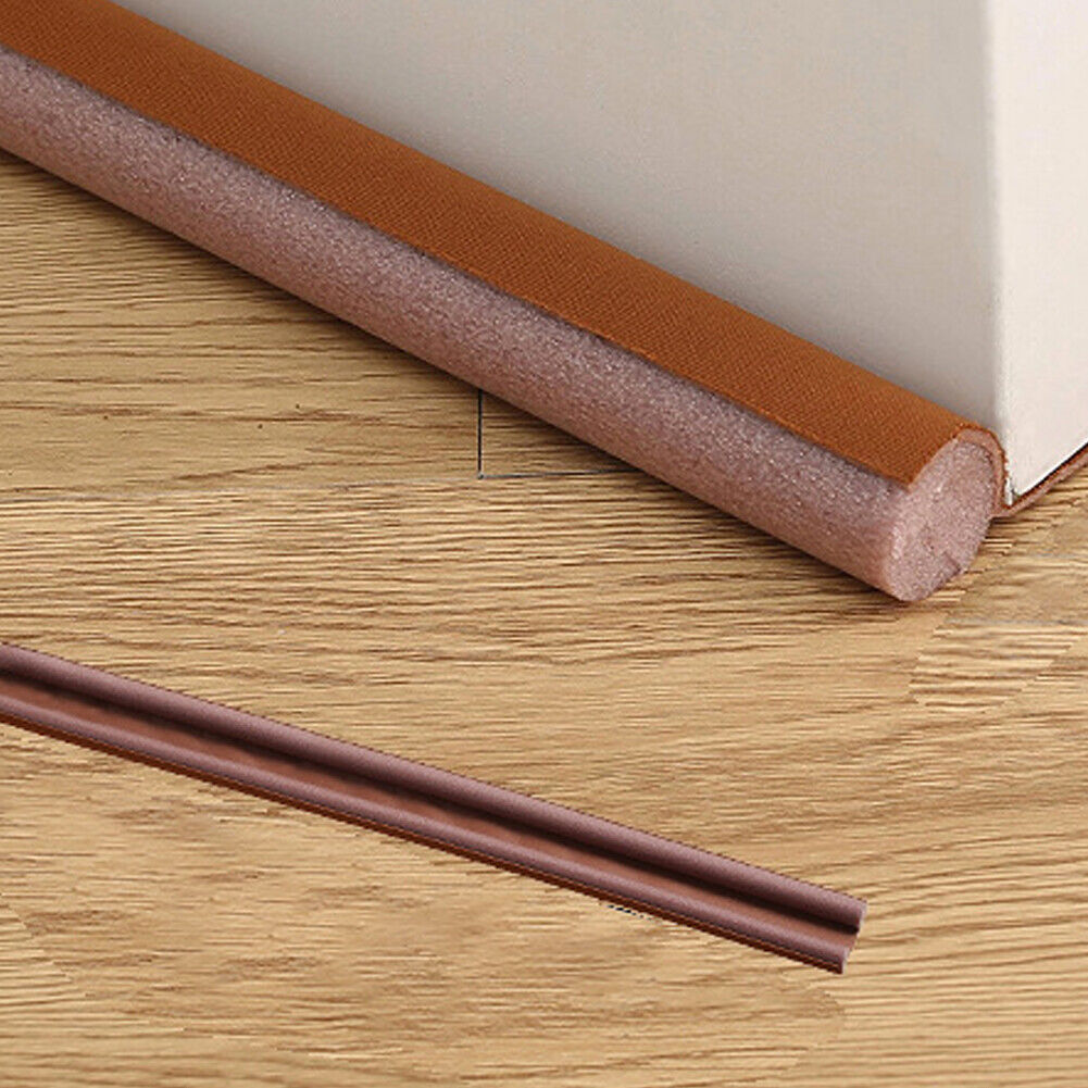 US 1-2 Pc Under Door Bottom Seal Strip Stopper Adjustable Twin Door Soundproof