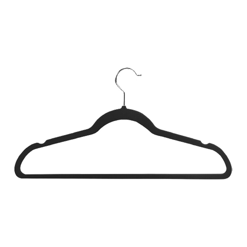 US 50 Pack Premium Velvet Hangers Non Slip Felt Heavy Duty Hangers Home Durable