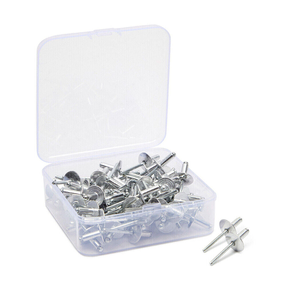 US100-200Pc 3/16" x 1/2" Pop Rivets Aluminum Dome Head Blind for Metal Fasteners