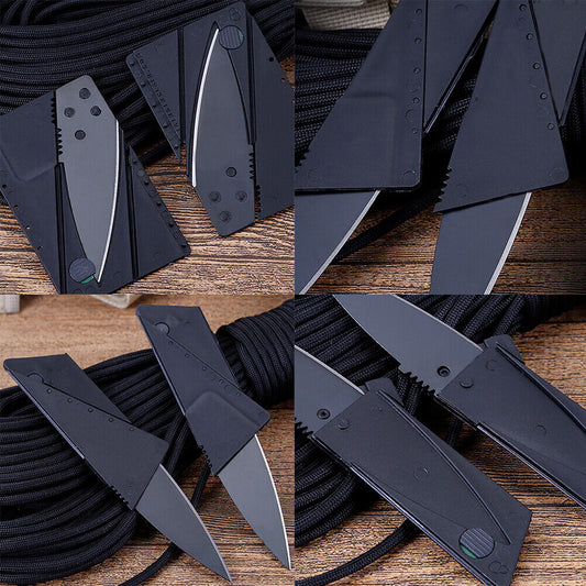 US 20-40 Pack Credit Card Thin Knives Folding Wallet Pocket Micro Survival Knife