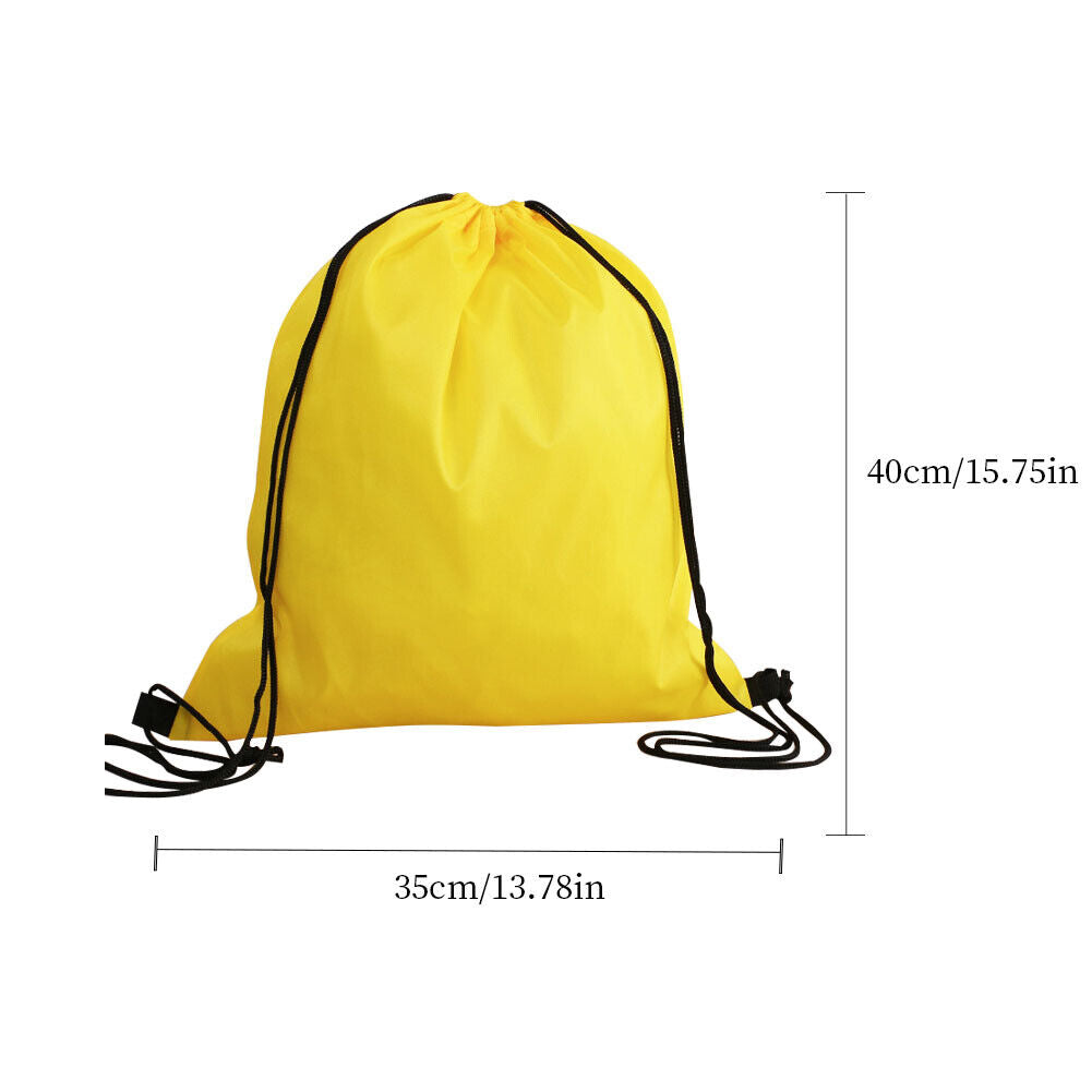 US 3-6 Pack Backpack Oxford Drawstring Storage Bag Outdoor Waterproof Training