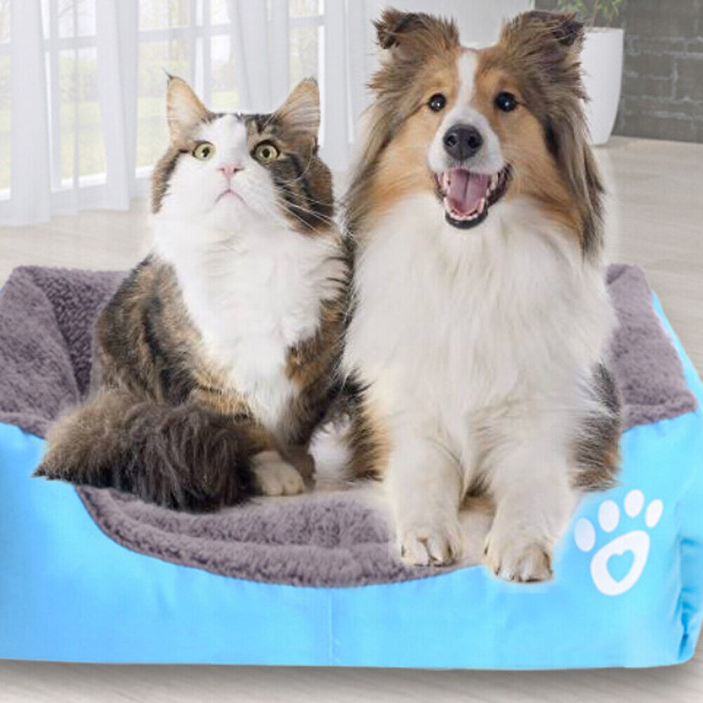 US Washable Pet Dog Cat Bed Puppy Cushion House Pet Soft Warm Kennel Mat Blanke