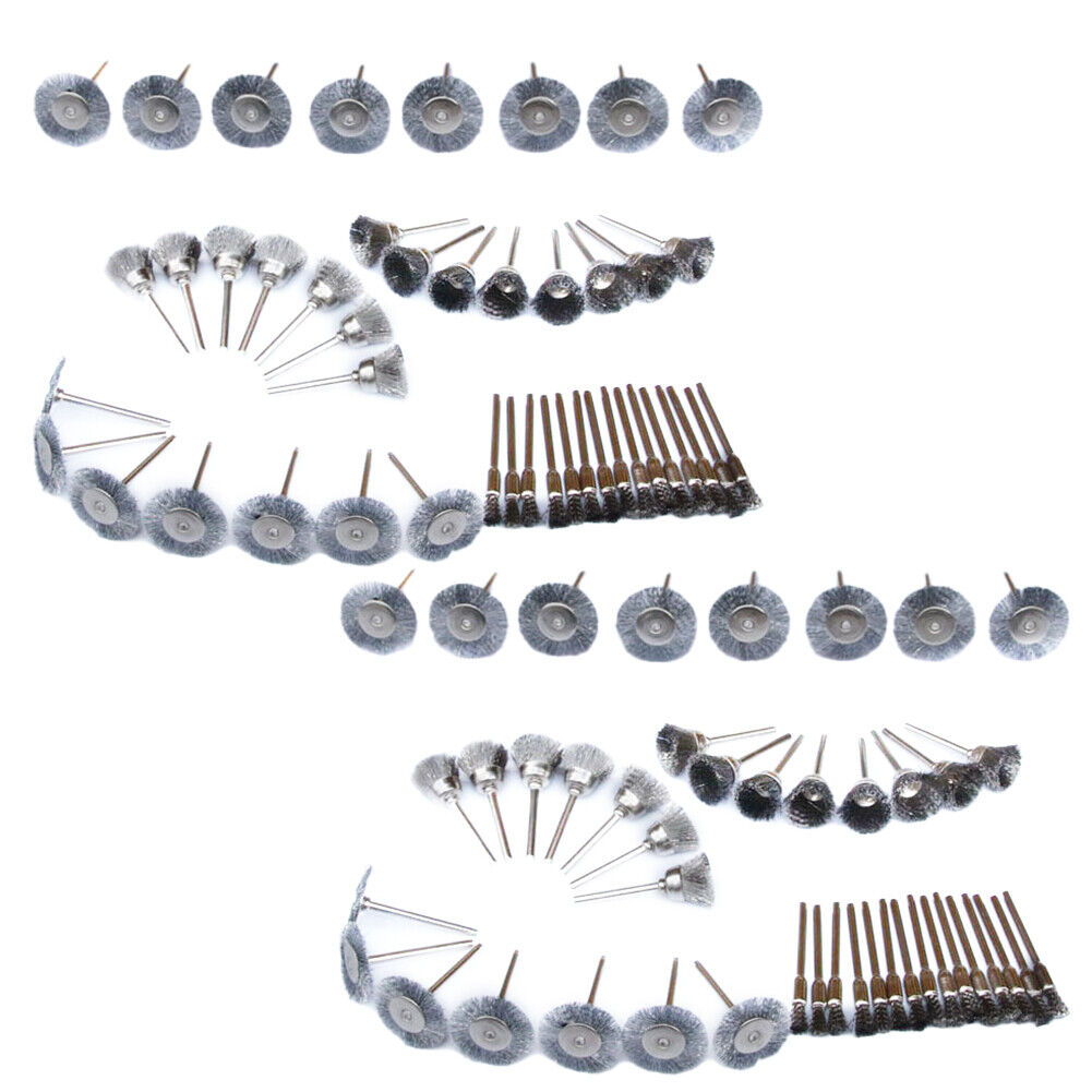 US1-2Set of 45Pc Stainless Steel Wire BrushTool Rotary Die Grinder Removal Wheel