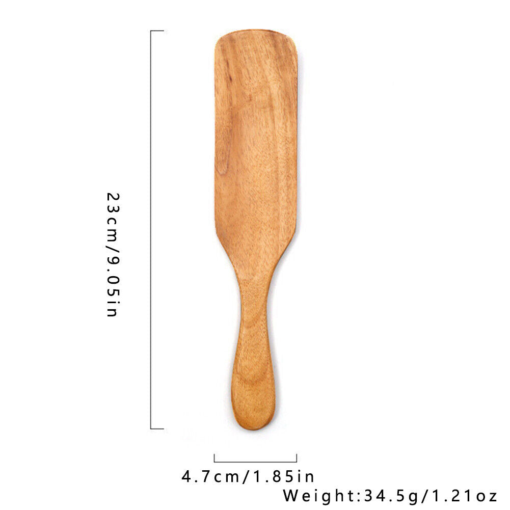 US 1-2 Set of 5 Pcs Nice-nook Spurtles Cook Kitchen Tool Wooden Non Stick Spoon